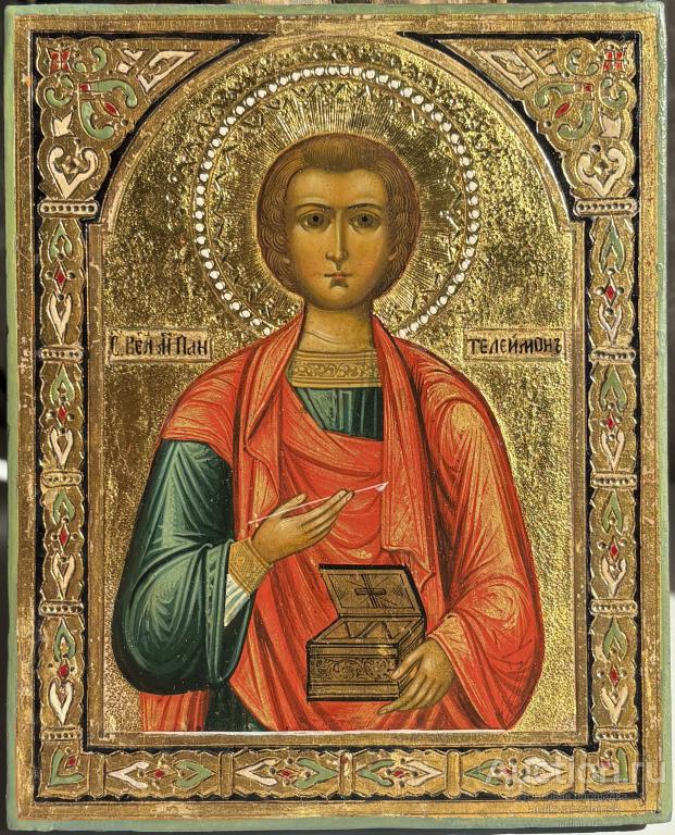 Икона Пантелеймон Целитель Сусальное Золото