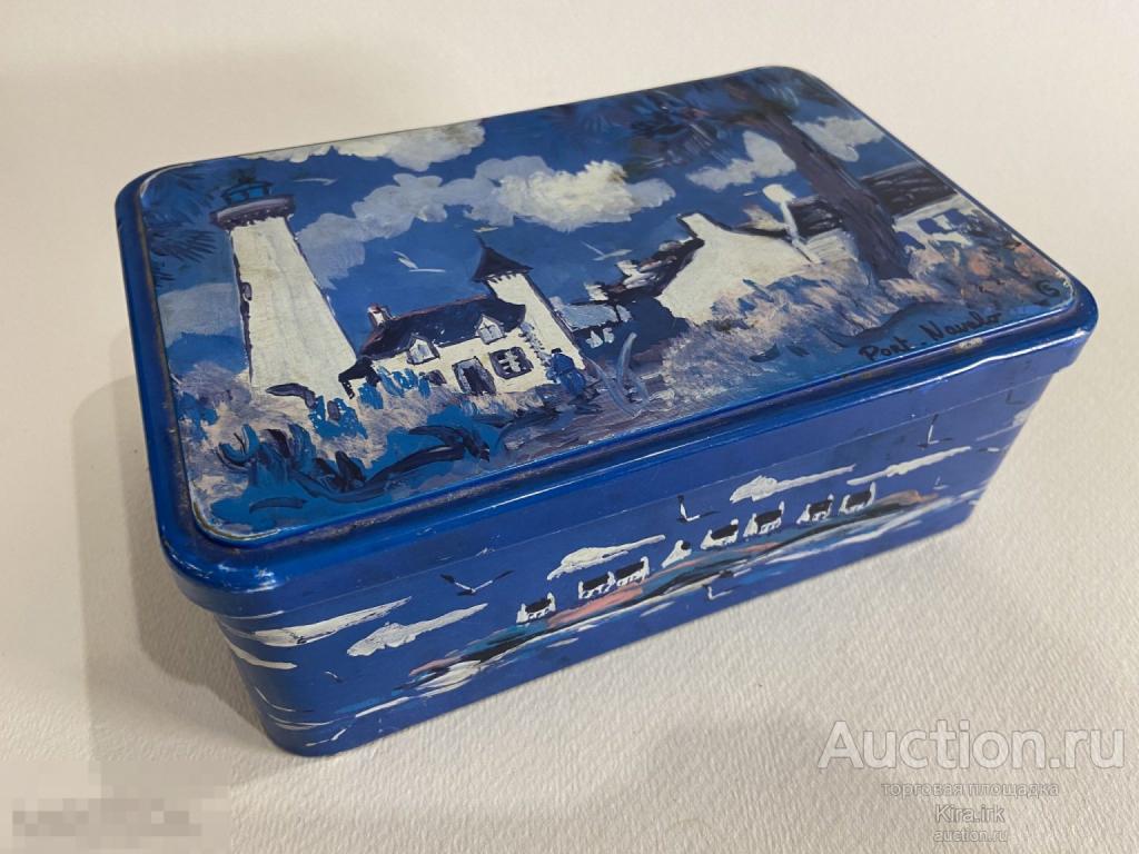 Жестяная коробочка из Франция. Порт Навало. Коробка. Прованс. Маяк