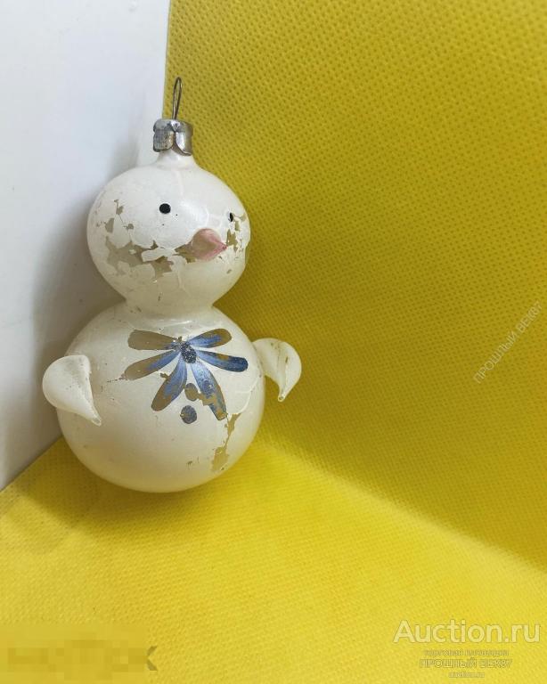 Елочная игрушка. Снеговик  . В покраску . Нечастый Крупный Ссср