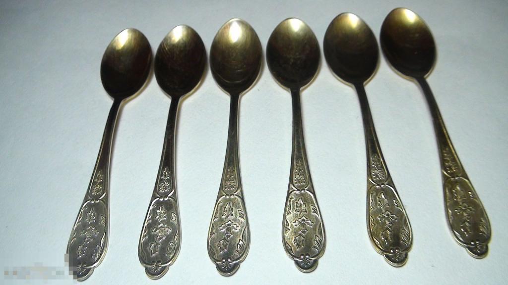 Чайные ложки мельхиор 14,2см  37