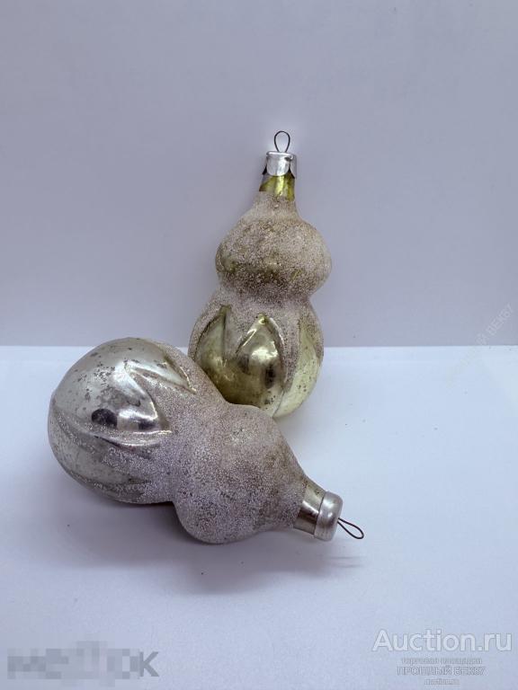Елочная игрушка. Подвески со снежком . Одним лотом Ссср