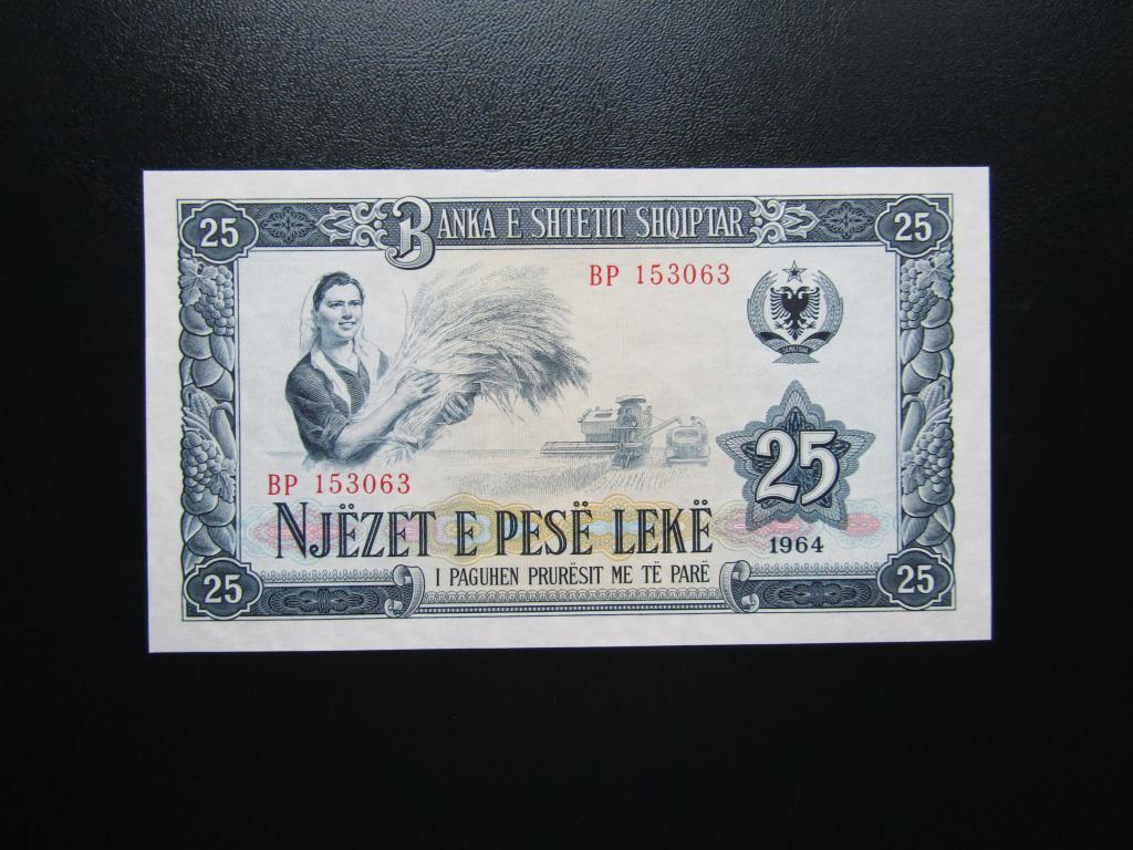 Албания - 25 лек 1964г. UNC.