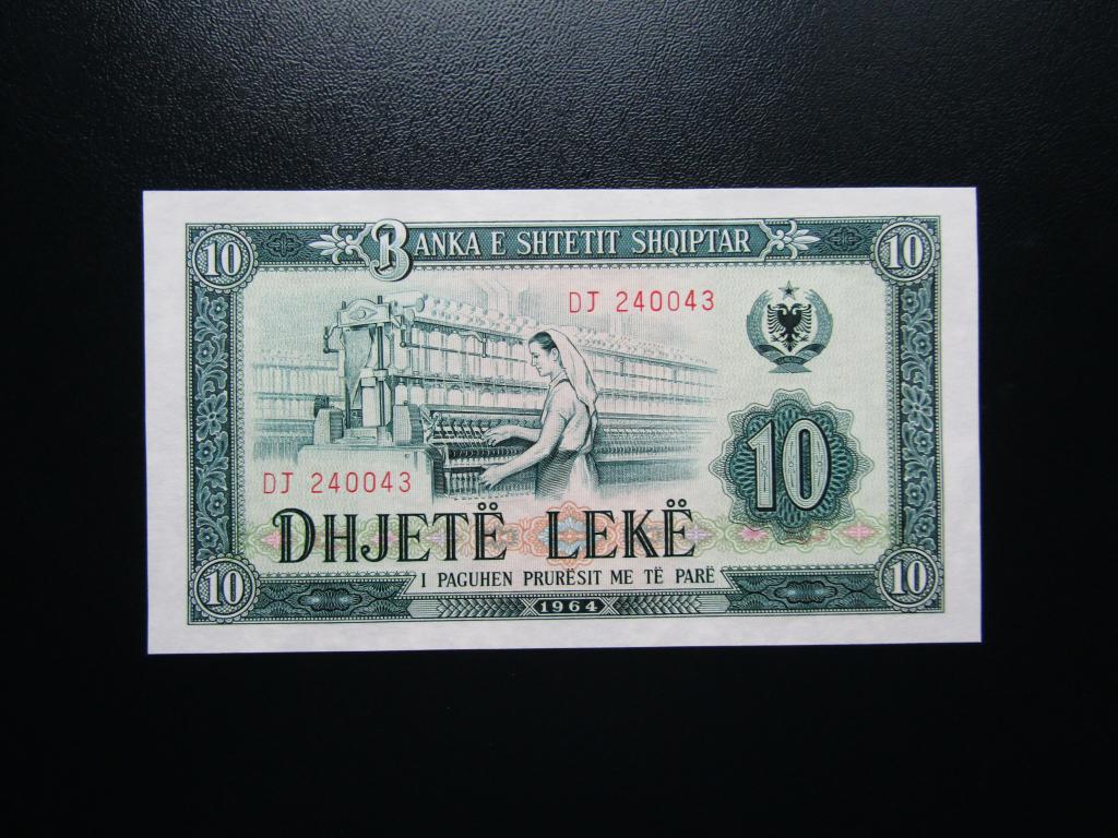 Албания - 10 лек 1964г. UNC.
