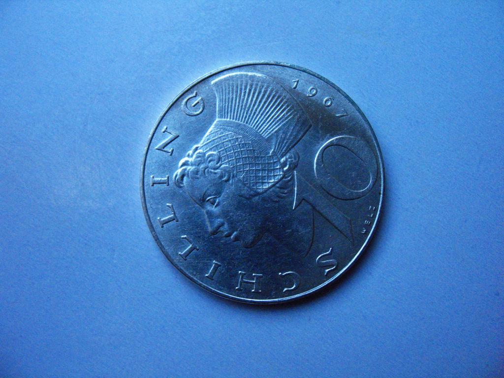 10 шиллингов 1967 года Австрия в отличном коллекционном состоянии