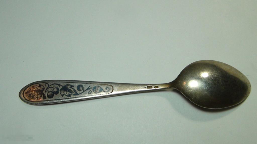 Кофейная ложка 875 проба Северная чернь 19,4гр.