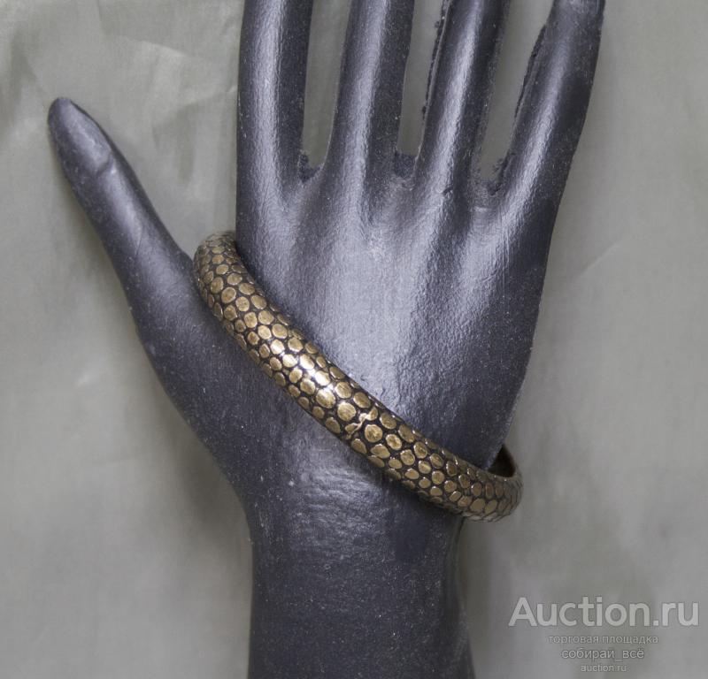 Браслет чешуя, металл, диаметр 6,7 см  (16)