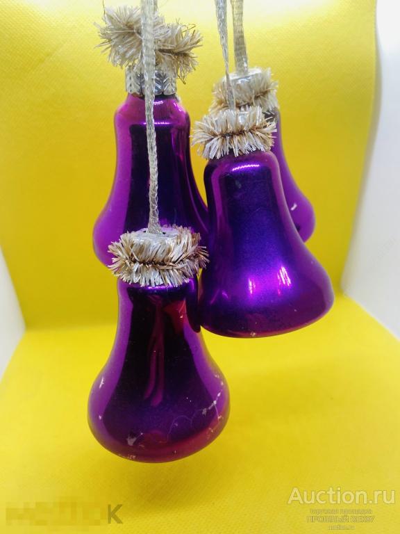 Елочная игрушка . Колокольчики в связке. ГДР Ссср