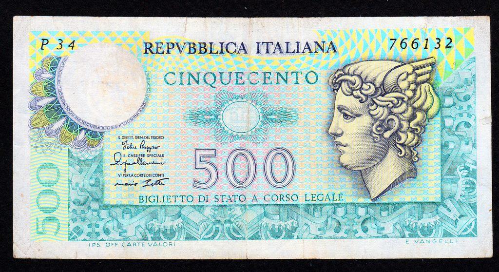 Италия 500 лир 1979 год