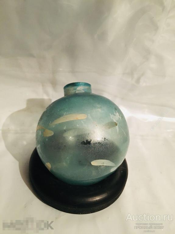 Елочная игрушка. Шар . Зелёный . Гдр