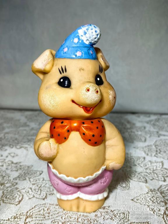 Игрушка резина Резиновая Хрюшка свинка СССР