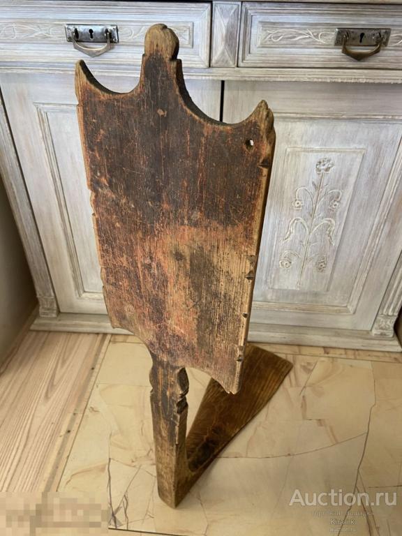 Антикварная, Прялка старинная. Резьба. сибирский стиль. ю/136