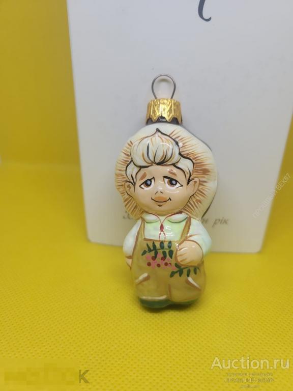 Елочная игрушка .Масленок. Рождественские истории. Украина .  Ручная работа. Стекло. Коллекционная