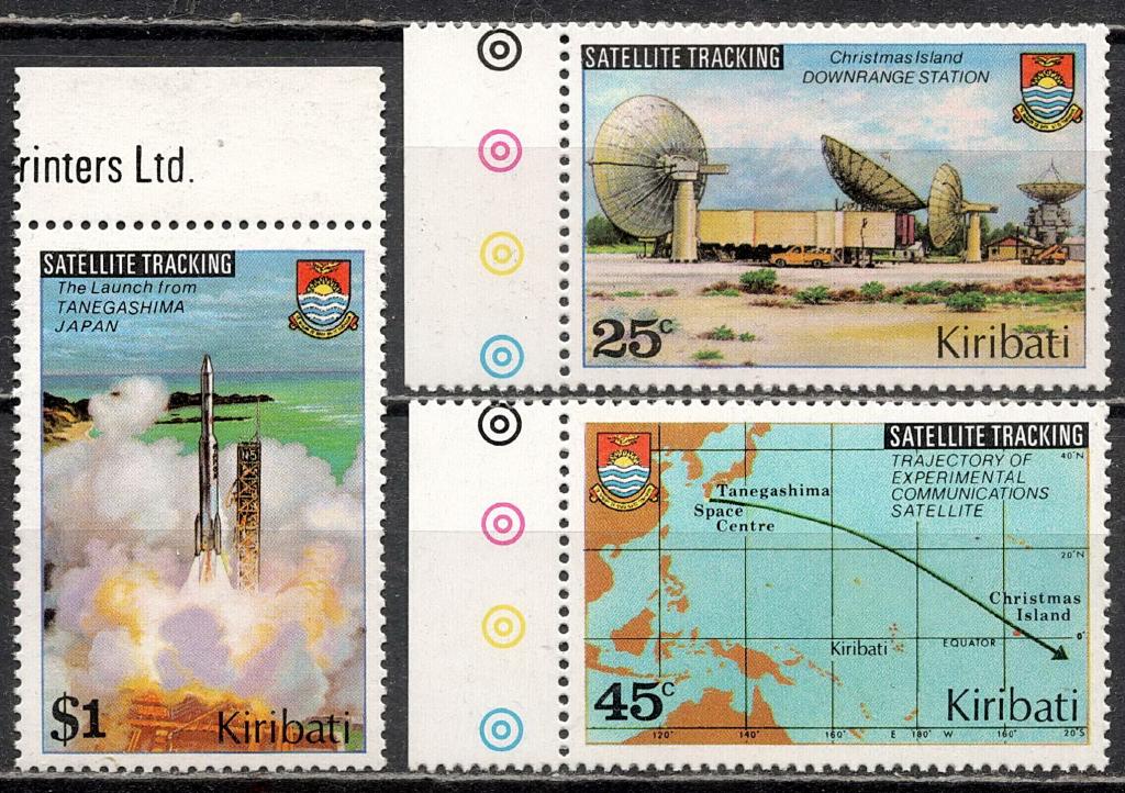 ❤1980 Кирибати Mi 346-348 (Полная серия) ЛЮКС MNH OG