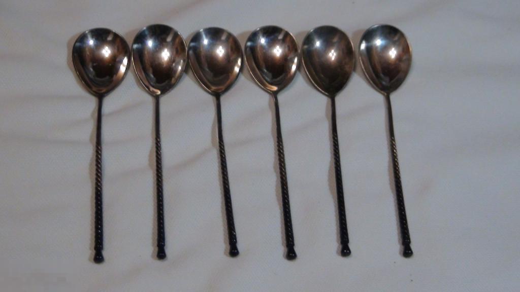 Чайные ложки мельхиор 25