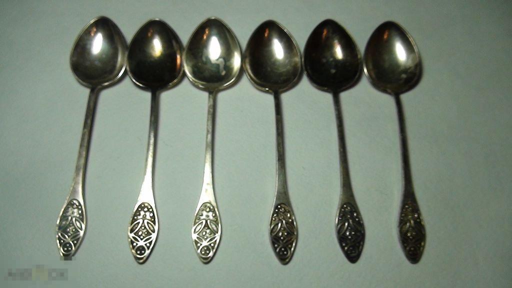 Кофейные ложки  12см мельхиор 1