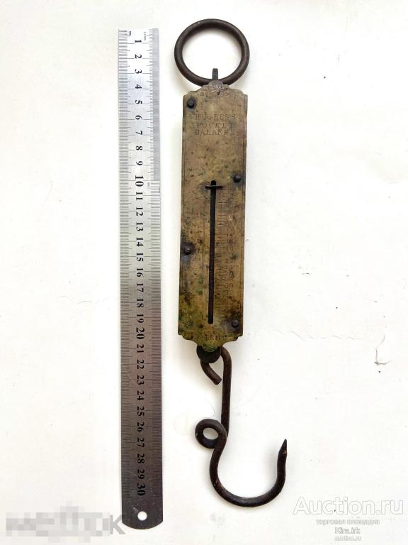 СТАРИННЫЕ  ВЕСЫ Salter. Hughes’s pocket balance. Россия. Кантарь, безмен. Узел со стрелой.
