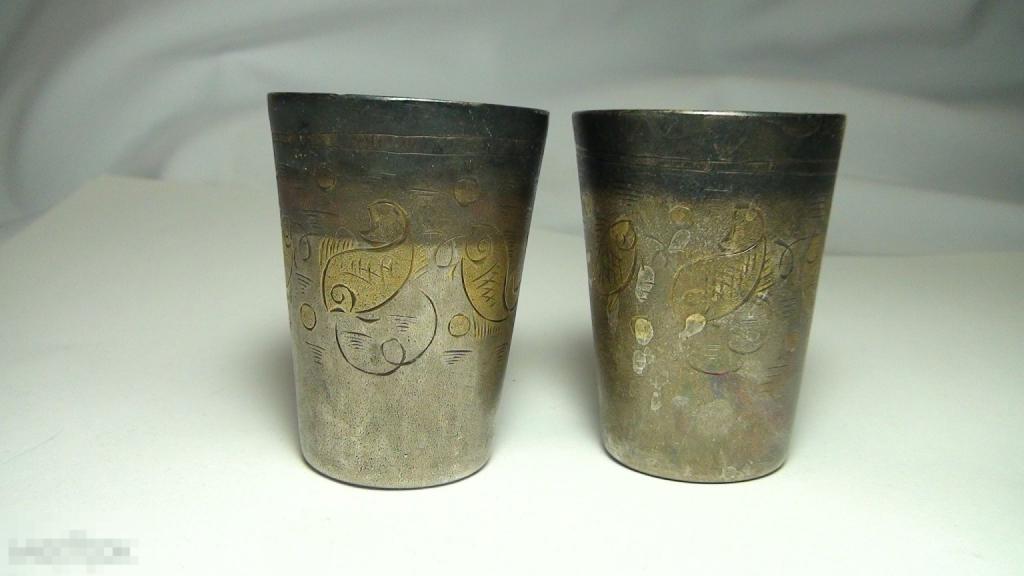 Стопки рыбы 5,4см мельхиор 1