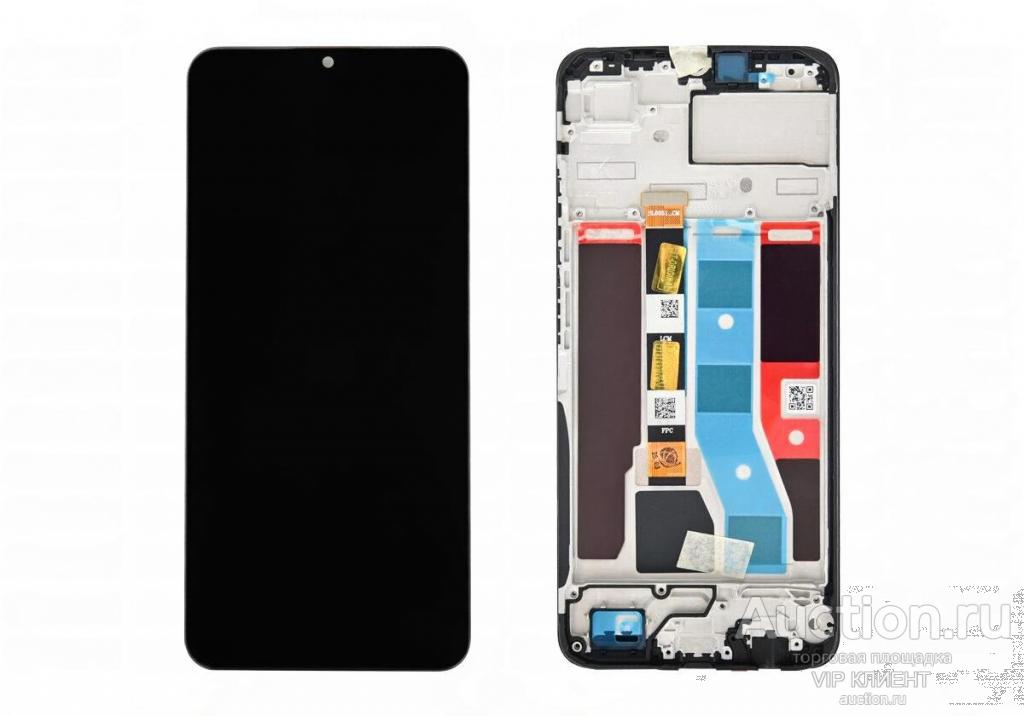 Дисплей Realme Note 50 (RMX3834) в рамке (черный)