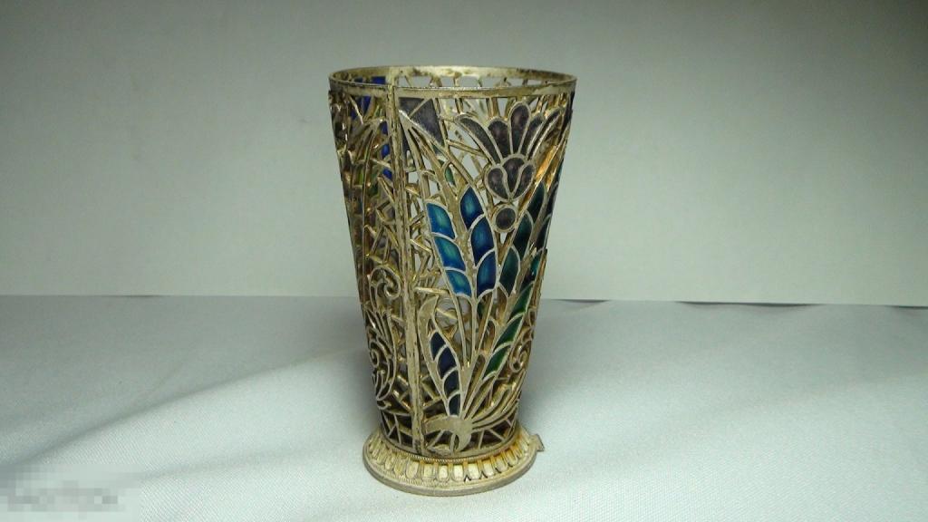 Стопка серебро без пробы (925) витражная эмаль 71гр.