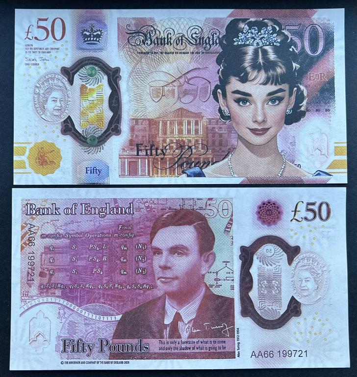 АНГЛИЯ 50 ФУНТОВ 2020 ГОД (ЧАСТНЫЙ ВЫПУСК,НЕ ЯВЛЯЕТСЯ ПЛАТЕЖНЫМ СРЕДСТВОМ) UNC
