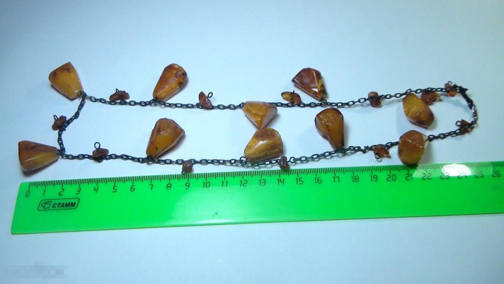 Бусы янтарь 36,5гр.