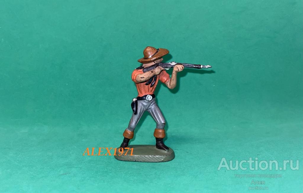 LEYLA ГЕРМАНИЯ, КОВБОЙ СТОЯЩИЙ С РУЖЬЕМ, ИНДЕЙЦЫ, СОЛДАТИК, ФИГУРКИ, ВЕСТЕРН, ДИКИЙ ЗАПАД, КОМПОЗИТ