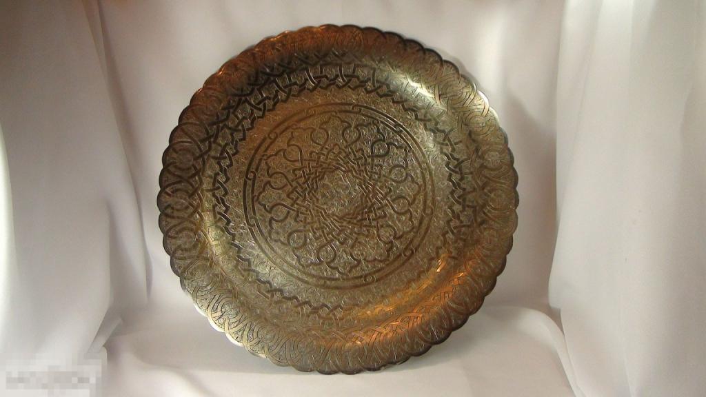 Поднос серебро , 900 проба 40см 1049 гр.