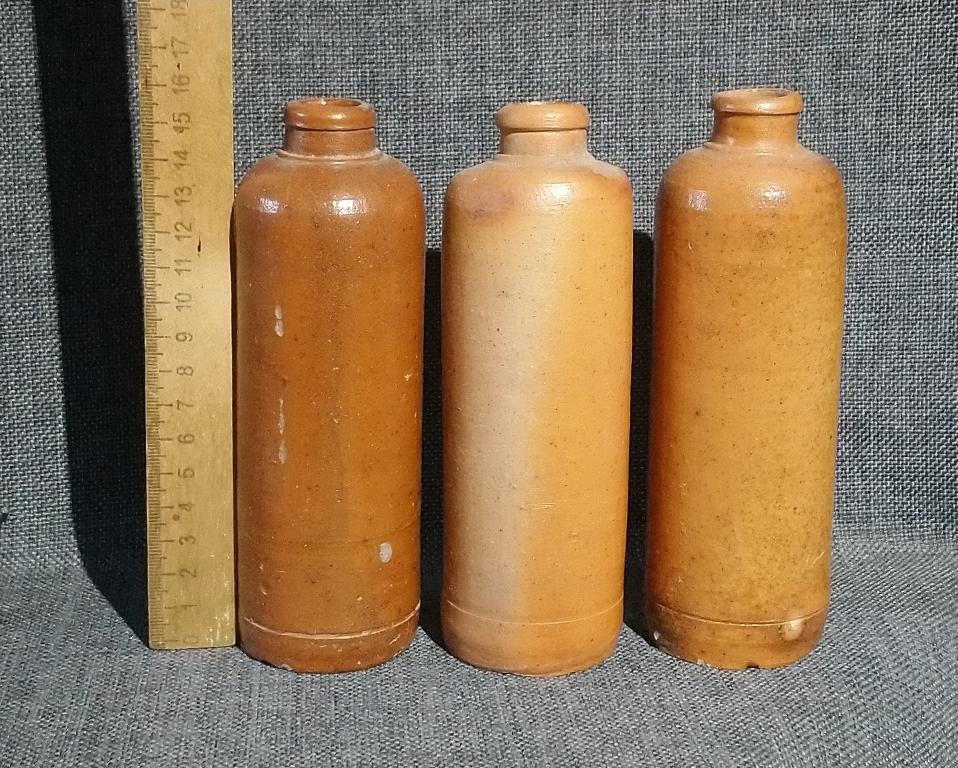 Старинные глиняные бутылочки глина довоенная Германия