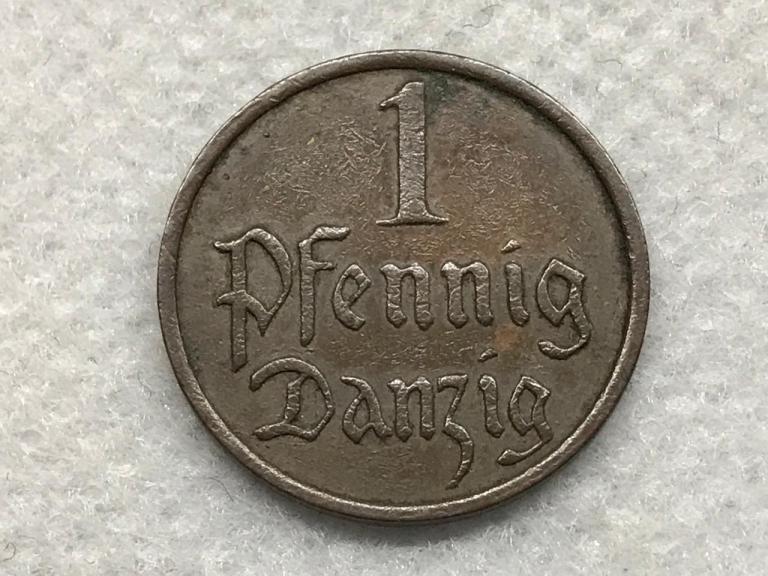 Данциг 1 пфенниг 1937 Оригинал