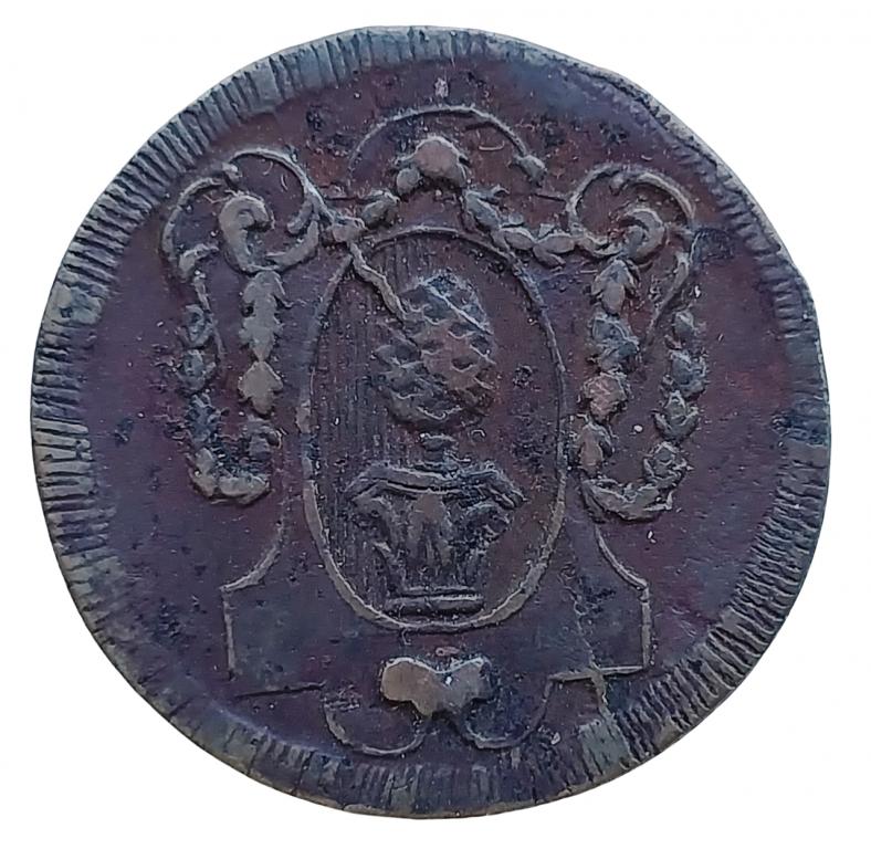 N8 Аугсбург, KM#189, 1 пфенниг 1786, Надпись дугой, Cu