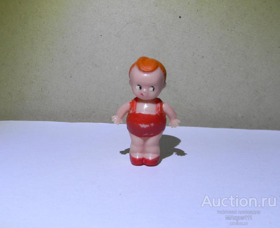 Игрушка СССР Куколка Пупсик кoлкий пластик