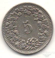 Швейцария 5 раппен 1898 г. 9_4_29