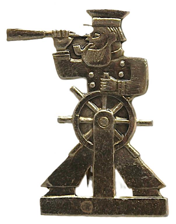 СССР детский нагрудный знак «КАПИТАН». Морской волк