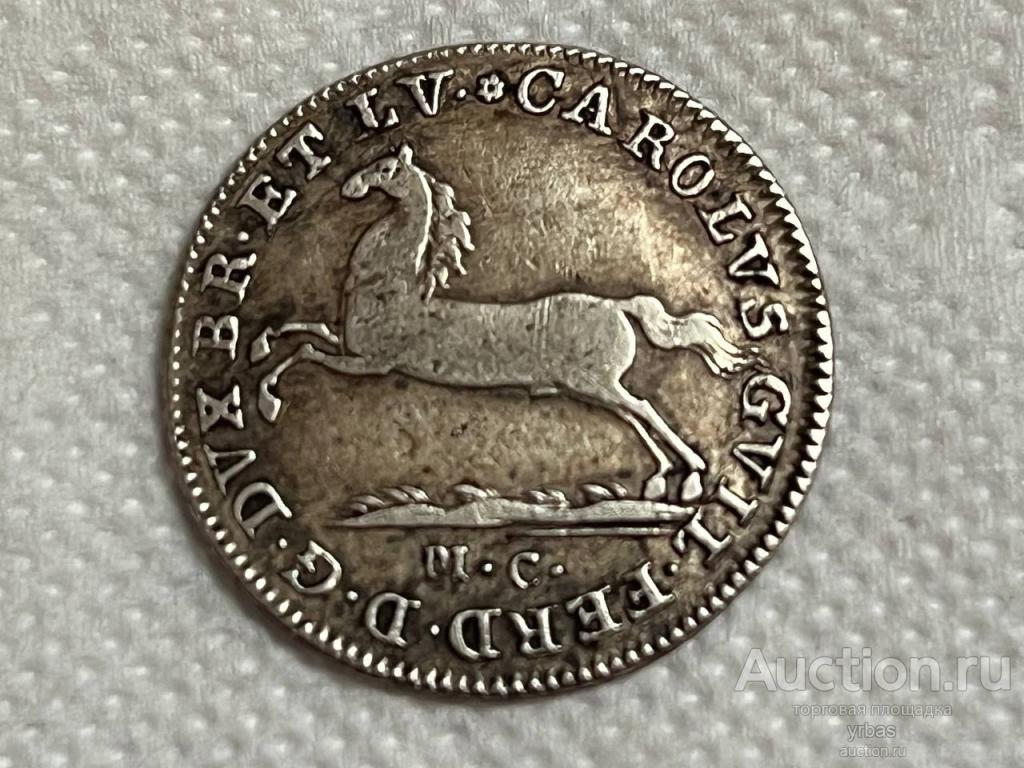 Германия, Брауншвейг-Вольфенбюттель 1/6 талера 1791г серебро