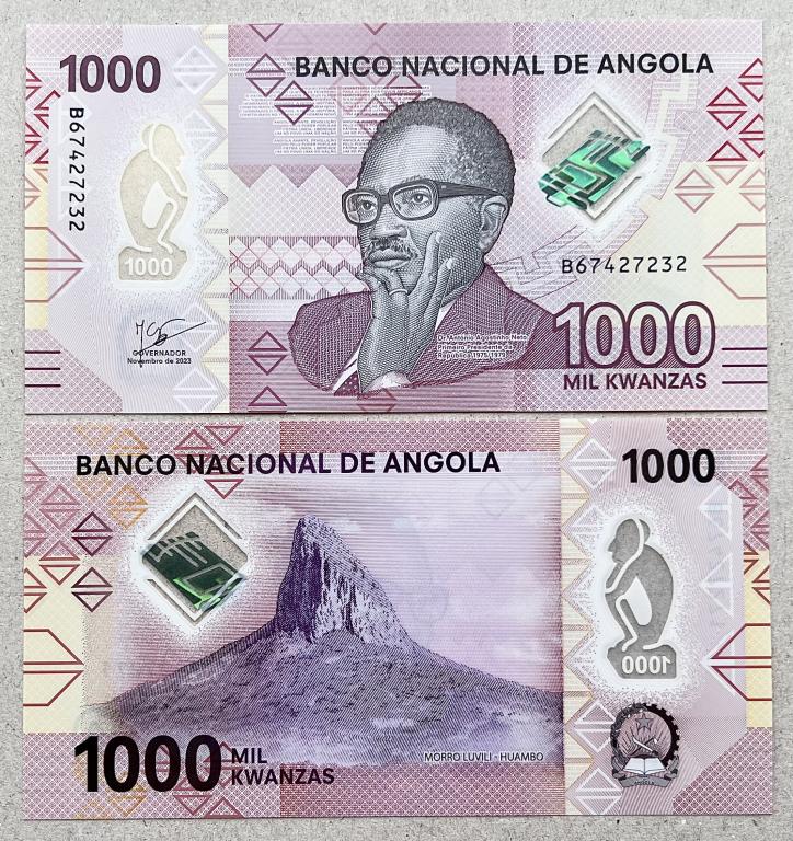 АНГОЛА 1000 КВАНЗА 2023 ГОД ПОЛИМЕР UNC