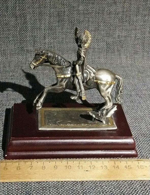 Ганнибал статуэтка металл лошадь мечь Германия винтаж