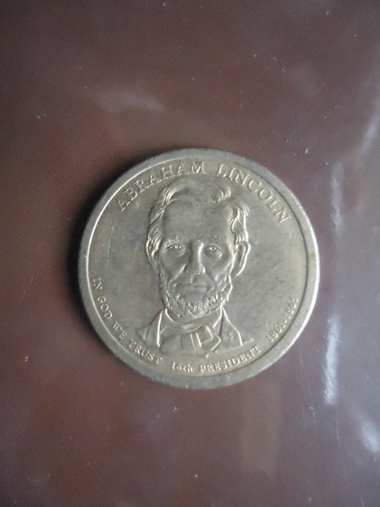 2010 г. США 1 Доллар   16-й президент Авраам Линкольн  двор P