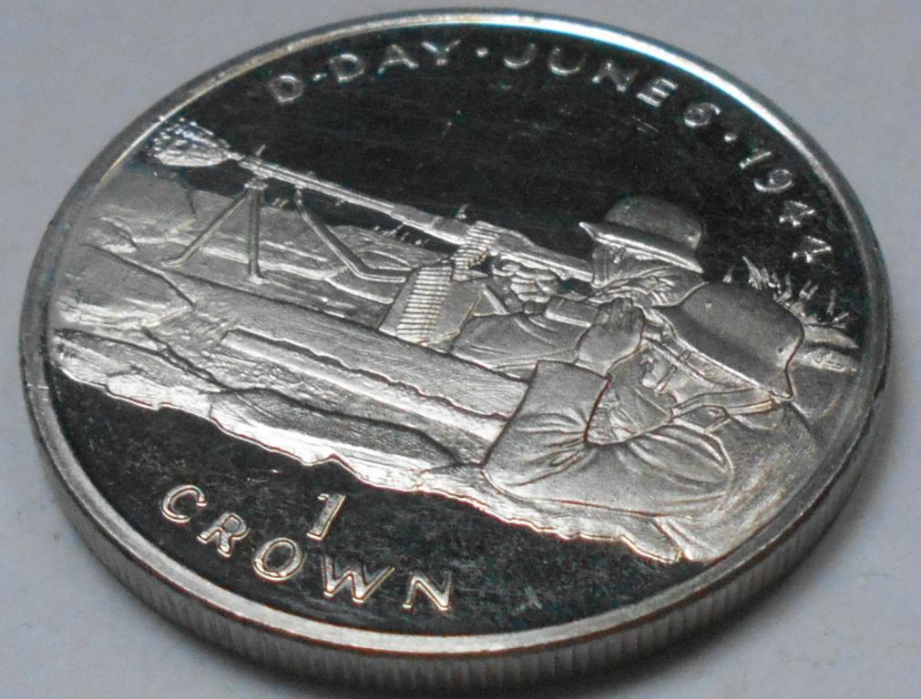 1 крона 1994 год о. мэн медно-никель