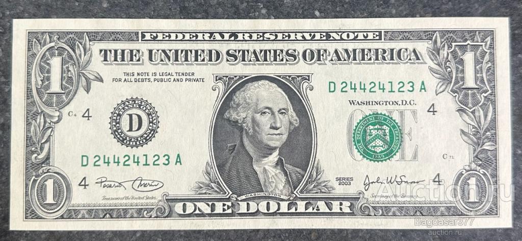 США 1 ДОЛЛАР 2003 4D( КЛИВЛЕНД ) БЛОК (D-A) 'UNC!!!' (СМ.ФОТО)