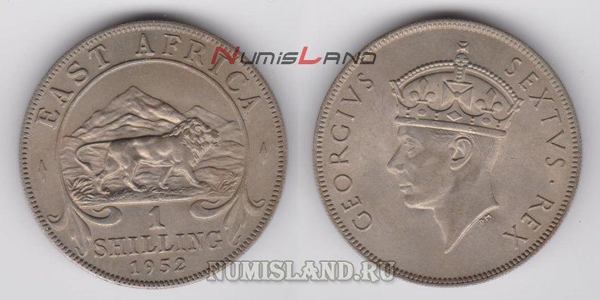 Британская Восточная Африка 1 шиллинг 1952 UNC