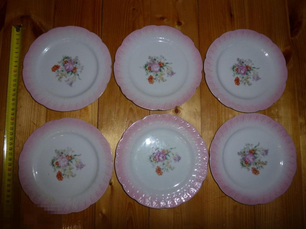 ДЕСЕРТНЫЕ ТАРЕЛКИ ФАРФОР 6 ШТУК DTC MADE IN JAPAN