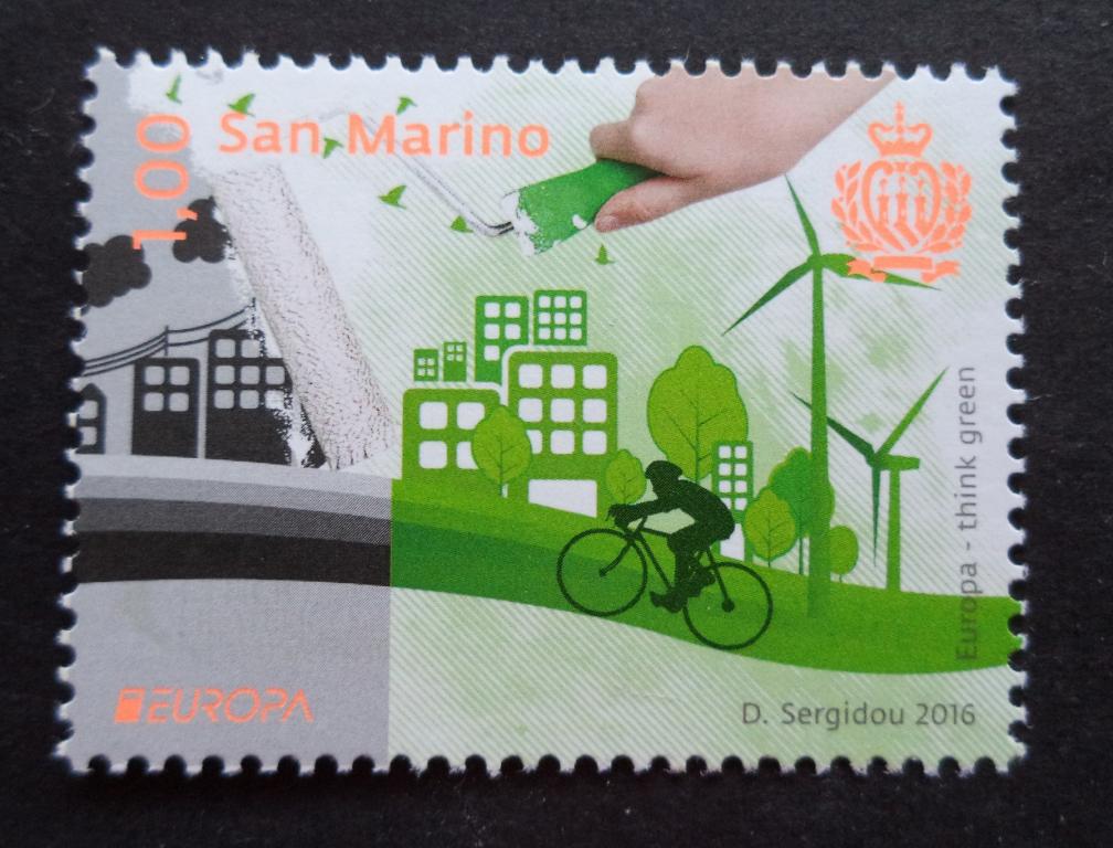 Сан-Марино  2016 г.  Европа. Думай по-зеленому . Велосипед  **   Л.72