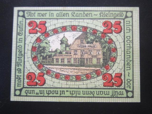 ГЕРМАНИЯ НОТГЕЛЬД  25  ПФЕННИГОВ   EUTIN