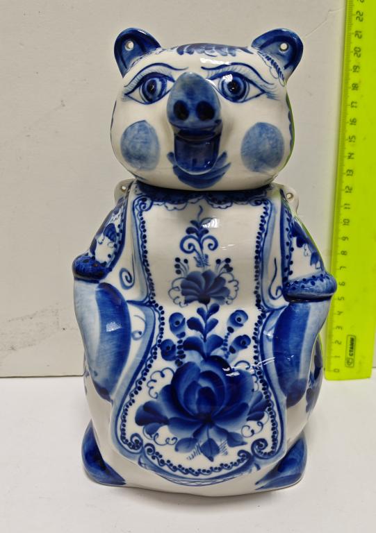 штоф Гжель свинья поросенок