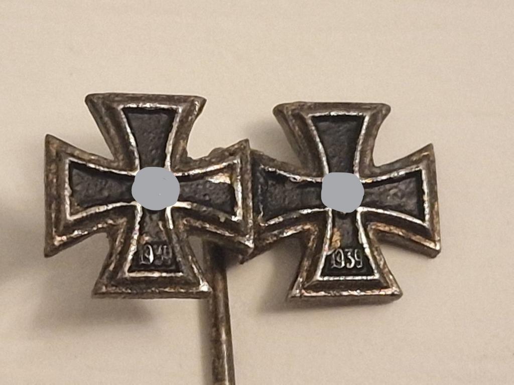 Фрачный знак миниатюра спаренный железный крест 1939 3 рейх Германия