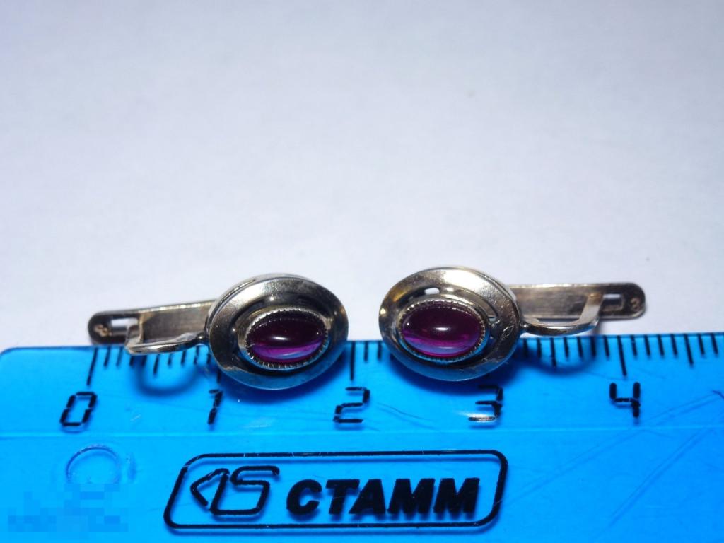 СЕРЬГИ СЕРЕБРО 925 ПРОБА ЗВЕЗДА 1ХЮ