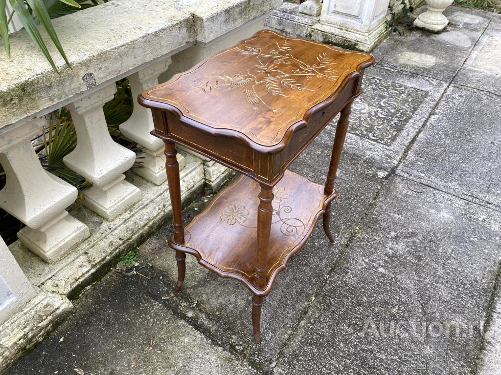 Старинный туалетный столик с зеркалом Ар нуво 1920г