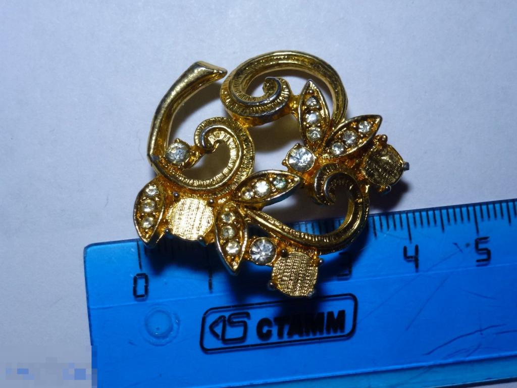 БРОШЬ ВИНТАЖ БИЖУТЕРИЯ