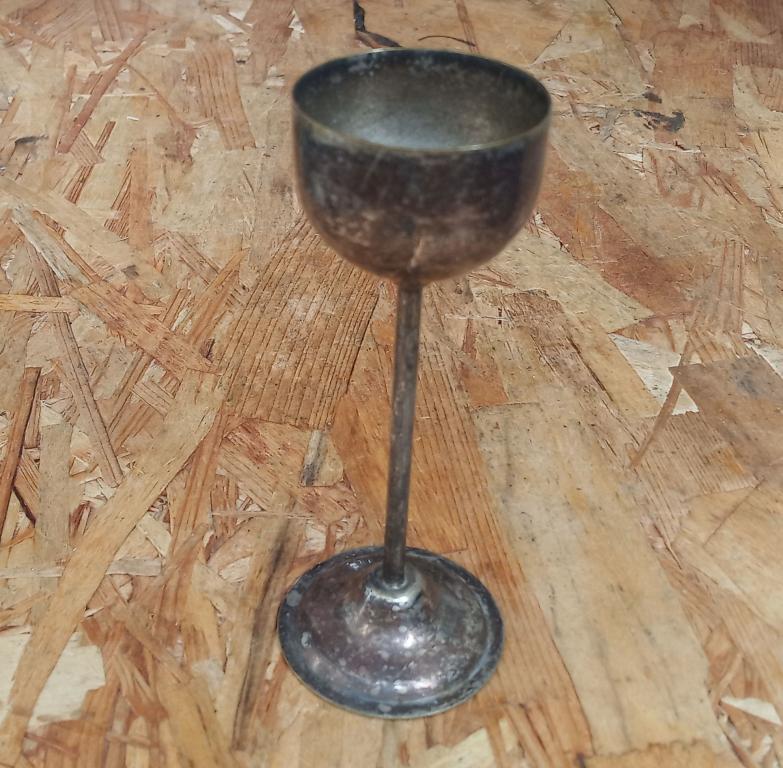 Стопка Рюмка Бокал посеребренный латунь WMF Германия 1930-60е гг высота 114мм