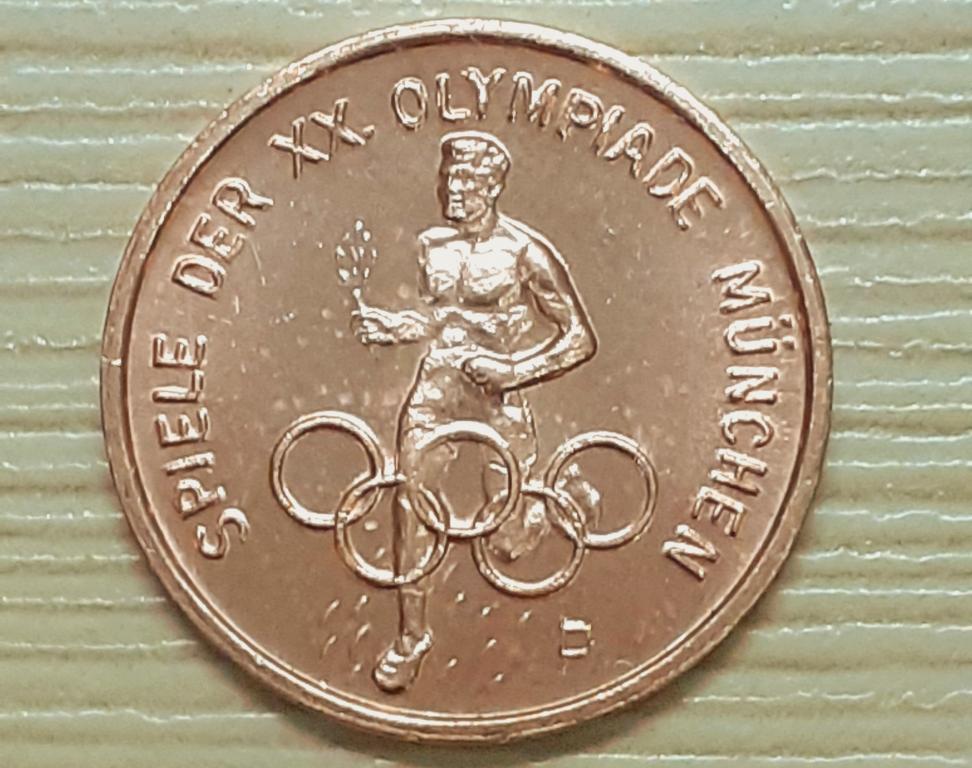 Германия. Жетон "Игры XX Олимпиады в Мюнхене. 1972 г.". 18 мм